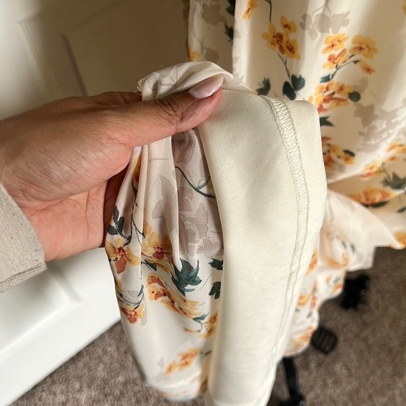 NWT Lulus Shadow Blossom Cream Floral Maxi Dress - Picture 4 of 12